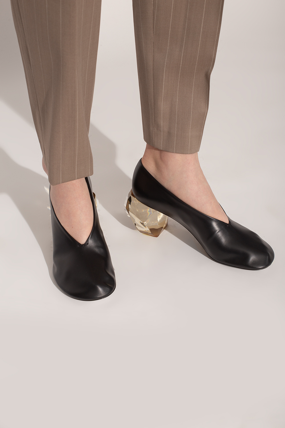 Jil sander sale leather pumps